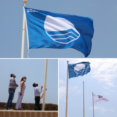 Las playas de Levante y Poniente de Almerimar, San Miguel y Balerma renuevan sus Banderas Azules certificando su calidad y seguridad.